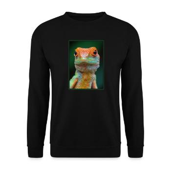 Lizards Lizard - Unisex Sweatshirt - black - Front - Alina (178cm) & Michal (187cm)