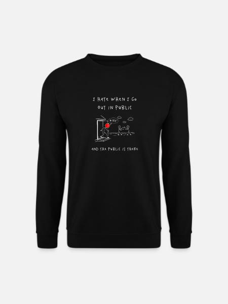 Fear of Audience – Cartoon Scene - Unisex Sweatshirt - black