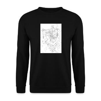 Isolated Craziness, Black and White variant - Unisex Sweatshirt - black - Front - Alina (178cm) & Michal (187cm)