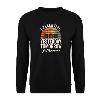 Préserver hier pour demain - Sweat-shirt Unisexe - noir - Devant - Alina (178cm) & Michal (187cm)