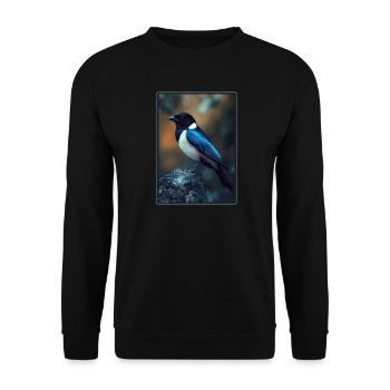 Elstern Elster - Unisex Pullover - Schwarz - Vorne - Alina (178cm) & Michal (187cm)