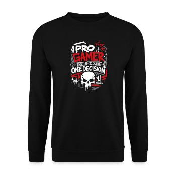 Aim Focus Destroy Gamer - Unisex Pullover - Schwarz - Vorne - Alina (178cm) & Michal (187cm)