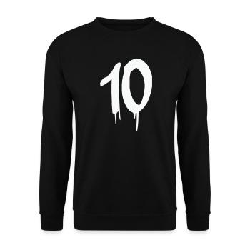 10- - Unisex Sweatshirt - black - Front - Alina (178cm) & Michal (187cm)