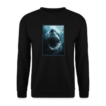 Great White Shark Great White Shark - Unisex Sweatshirt - black - Front - Alina (178cm) & Michal (187cm)