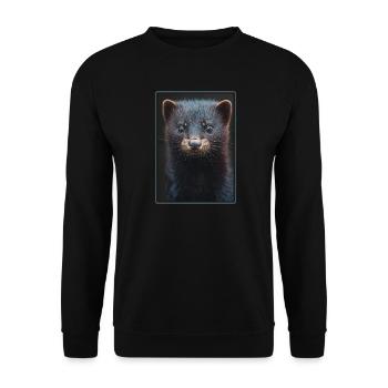 Nerze Nerz - Unisex Pullover - Schwarz - Vorne - Alina (178cm) & Michal (187cm)
