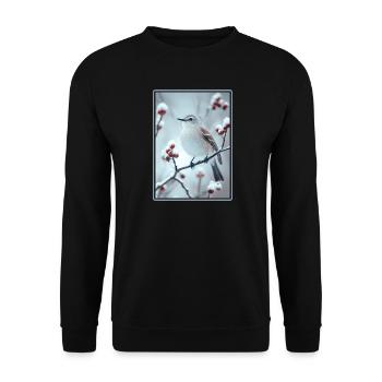 Spottdrosseln Spottdrossel - Unisex Pullover - Schwarz - Vorne - Alina (178cm) & Michal (187cm)