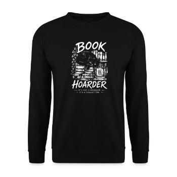 Book Hoarder : C’est une collection d’œuvres d’art félines - Sweat-shirt Unisexe - noir - Devant - Alina (178cm) & Michal (187cm)