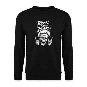 Rock Bäcker - Unisex Pullover - Schwarz - Vorne - Alina (178cm) & Michal (187cm)