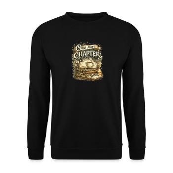 Another chapter: reading enthusiasts - Unisex Sweatshirt - black - Front - Alina (178cm) & Michal (187cm)