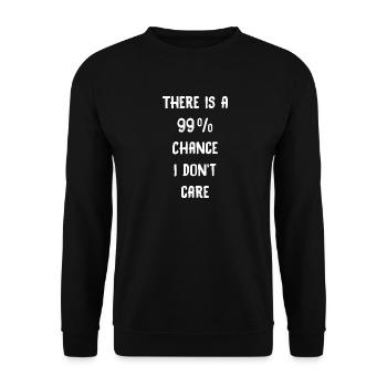 99 % se fichent de dire - Sweat-shirt Unisexe - noir - Devant - Alina (178cm) & Michal (187cm)