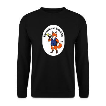 Jagdhornbläser T-Shirt Geschenk - Unisex Pullover - Schwarz - Vorne - Alina (178cm) & Michal (187cm)