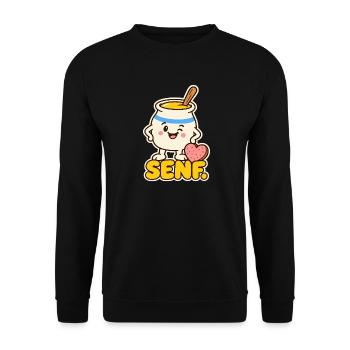 Senf Kostüm Paar - Unisex Pullover - Schwarz - Vorne - Alina (178cm) & Michal (187cm)