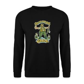 Angler Der war sooo groß - Unisex Pullover - Schwarz - Vorne - Alina (178cm) & Michal (187cm)