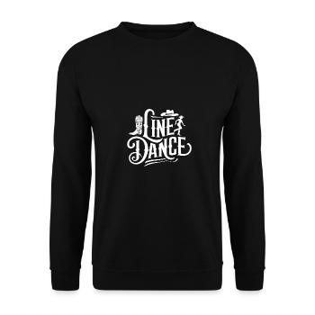 Line Dancing Country Dance - Line Dance Tanzen - Unisex Sweatshirt - black - Front - Alina (178cm) & Michal (187cm)