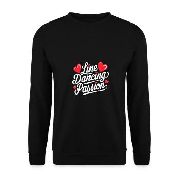 Line Dancing Country Dance - Line Dance Tanzen - Unisex Sweatshirt - black - Front - Alina (178cm) & Michal (187cm)