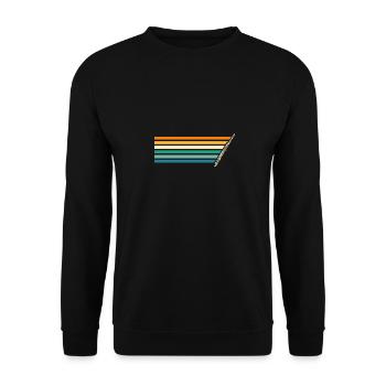 Flute player - Unisex Sweatshirt - black - Front - Alina (178cm) & Michal (187cm)