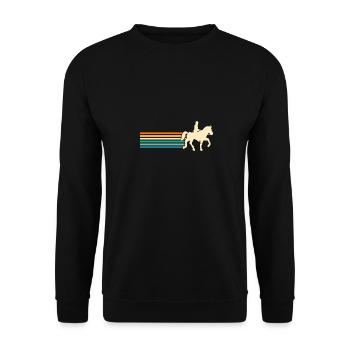 Cheval - Sweat-shirt Unisexe - noir - Devant - Alina (178cm) & Michal (187cm)