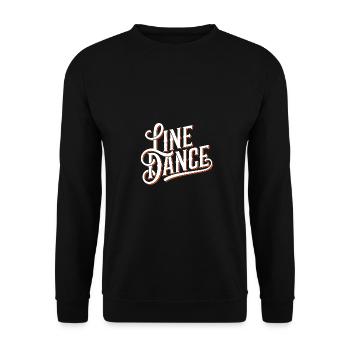 Line Dance Design for Dancers and Dance Group - Unisex Sweatshirt - black - Front - Alina (178cm) & Michal (187cm)