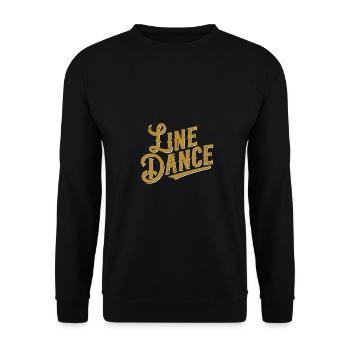 Line Dancing Country Dance Dancing is fun - Unisex Sweatshirt - black - Front - Alina (178cm) & Michal (187cm)