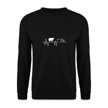 Schäfer Schaf - Unisex Pullover - Schwarz - Vorne - Alina (178cm) & Michal (187cm)