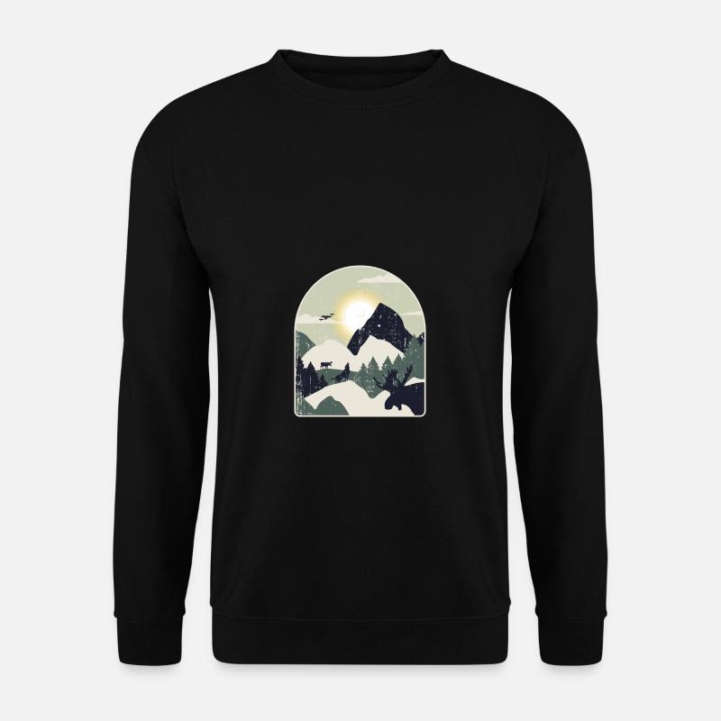 Nature Forest Mountains Hiking - Unisex Sweatshirt - black