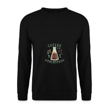 Chimistes du café - Sweat-shirt Unisexe - noir - Devant - Alina (178cm) & Michal (187cm)