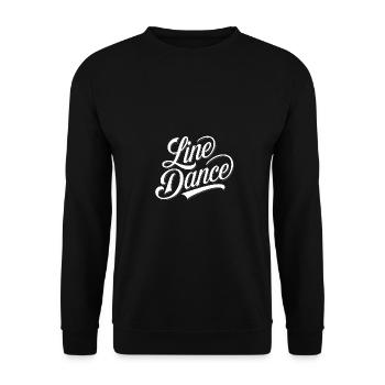 Line Dance Design for Dancers and Dance Group - Unisex Sweatshirt - black - Front - Alina (178cm) & Michal (187cm)