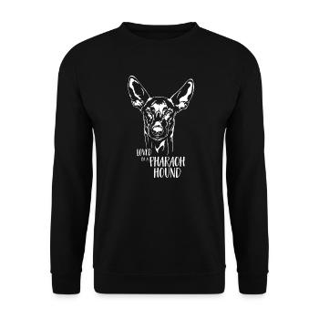 Loved by a Pharaoh Hound Dogs Dog Saying - Unisex Sweatshirt - black - Front - Alina (178cm) & Michal (187cm)