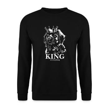 Leonberger King de tout Chiens Disant - Sweat-shirt Unisexe - noir - Devant - Alina (178cm) & Michal (187cm)