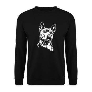 Thai Ridgeback Portrait Hund Hunde Wilsigns - Unisex Pullover - Schwarz - Vorne - Alina (178cm) & Michal (187cm)
