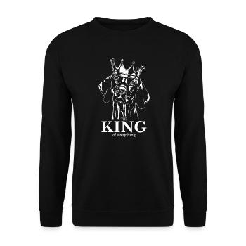 Magyar Vizsla King of everything Dogs Wilsigns - Unisex Sweatshirt - black - Front - Alina (178cm) & Michal (187cm)