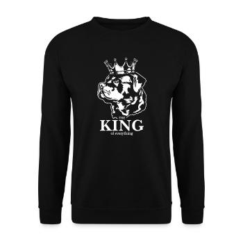 Rottweiler Roi de tout Chiens Chien Wilsigns - Sweat-shirt Unisexe - noir - Devant - Alina (178cm) & Michal (187cm)