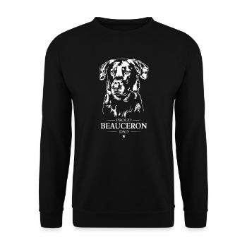 Beauceron Dad Dog Berger de Beauce Dogs Wilsigns - Unisex Sweatshirt - black - Front - Alina (178cm) & Michal (187cm)