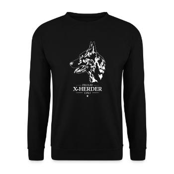 X Herder Dad Dog Dog Wilsigns - Unisex Sweatshirt - black - Front - Alina (178cm) & Michal (187cm)