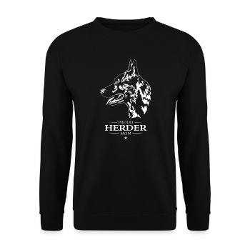 Herder Mom Dog Dog Wilsigns - Unisex Sweatshirt - black - Front - Alina (178cm) & Michal (187cm)