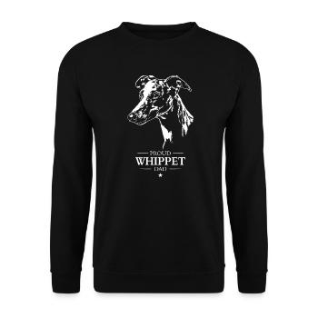 Whippet Dad Dogs Greyhound Greyhounds Wilsigns - Unisex Sweatshirt - black - Front - Alina (178cm) & Michal (187cm)