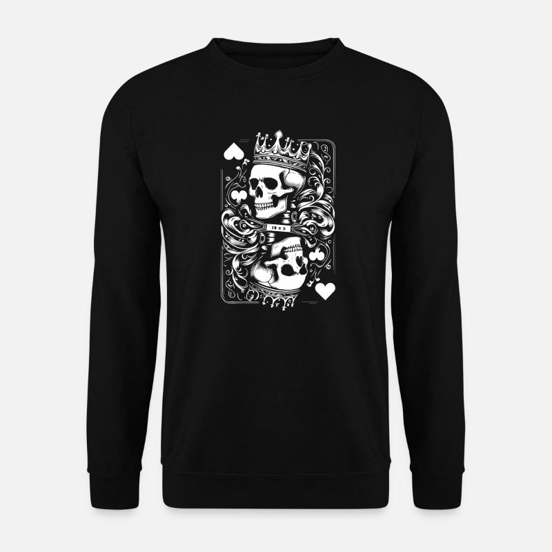 Pik-König Spielkarten-Design - Unisex Pullover - Schwarz