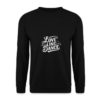 Line Dancing Country Dance - Line Dance Tanzen - Unisex Sweatshirt - black - Front - Alina (178cm) & Michal (187cm)