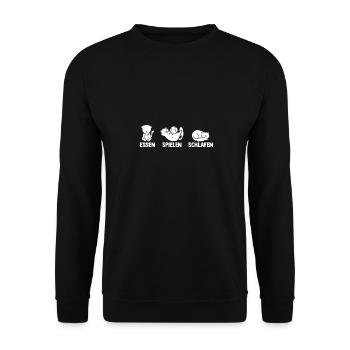 Baseballspieler Baseball - Unisex Pullover - Schwarz - Vorne - Alina (178cm) & Michal (187cm)