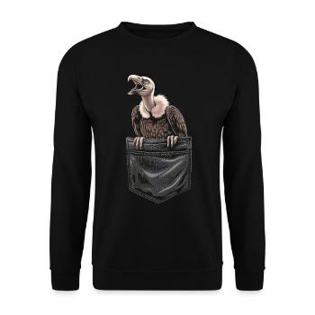 Geier - Unisex Pullover - Schwarz - Vorne - Alina (178cm) & Michal (187cm)