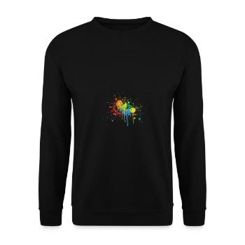 Gradient blob color splash color gift - Unisex Sweatshirt - black - Front - Alina (178cm) & Michal (187cm)