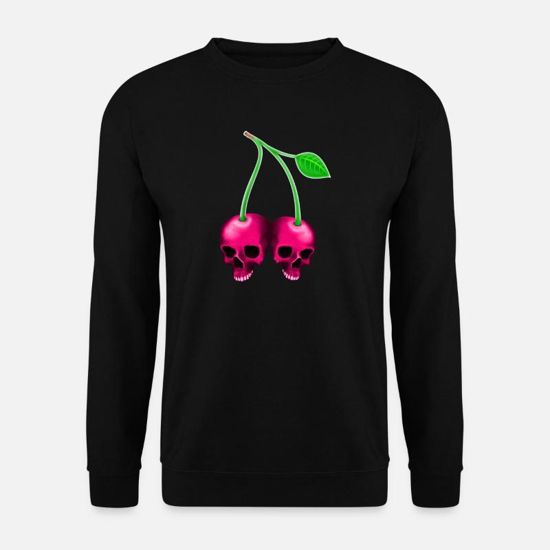 Skull Kirsche Pink - Unisex Pullover - Schwarz