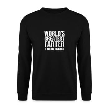 Farter péter la Fête des Pères Père Père Cadeau drôle - Sweat-shirt Unisexe - noir - Devant - Alina (178cm) & Michal (187cm)