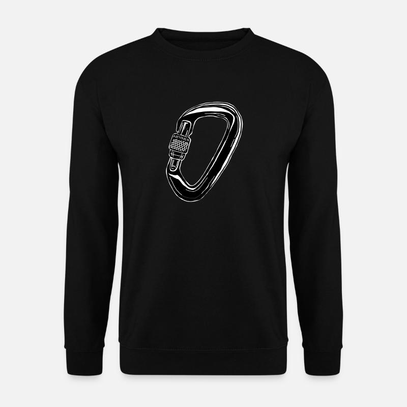 Kletter Karabiner - Kletter T-Shirt - Unisex Pullover - Schwarz