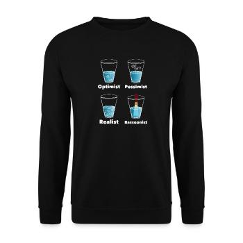 Optimists play bassoon! - Unisex Pullover - Schwarz - Vorne - Alina (178cm) & Michal (187cm)