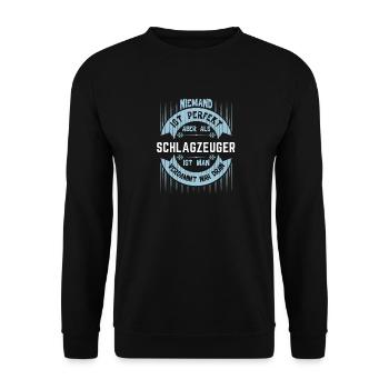 geschenke fuer schlagzeuger - Unisex Pullover - Schwarz - Vorne - Alina (178cm) & Michal (187cm)