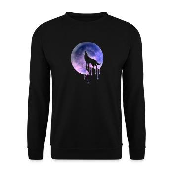 wolf moon universe - Unisex Sweatshirt - black - Front - Alina (178cm) & Michal (187cm)