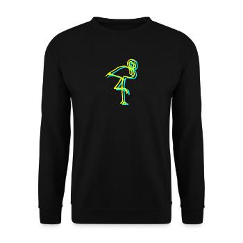 neon Flamingo - Unisex Pullover - Schwarz - Vorne - Alina (178cm) & Michal (187cm)