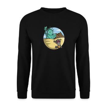 Planter les chats - Sweat-shirt Unisexe - noir - Devant - Alina (178cm) & Michal (187cm)