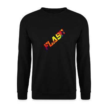 Flash - Unisex Sweatshirt - black - Front - Alina (178cm) & Michal (187cm)